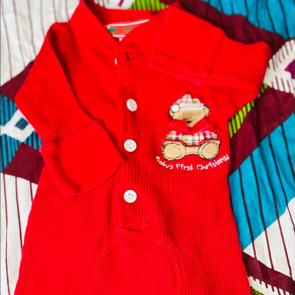 (Baby’s first Christmas) Longjohn full body onsie/ 100% cotton